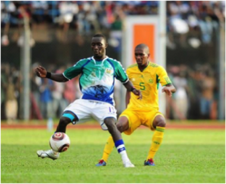 Alfred Sankoh was in action for Sierra Leone against South Africa