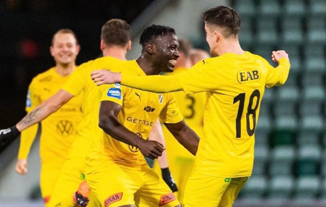 Alhassan Kamara nets as Halmstad promoted to Swedish Allsvenskan