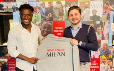 AC MILAN foundation donates football items to Rodney Strasser