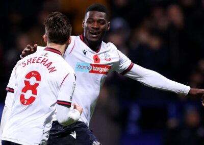 Amadou Bakayoko extends Bolton tally to nine