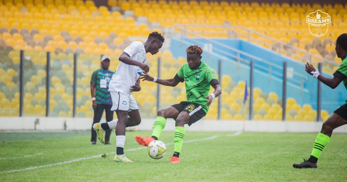 Dreams v FC Kallon first leg action at the Accra Sports Stadium