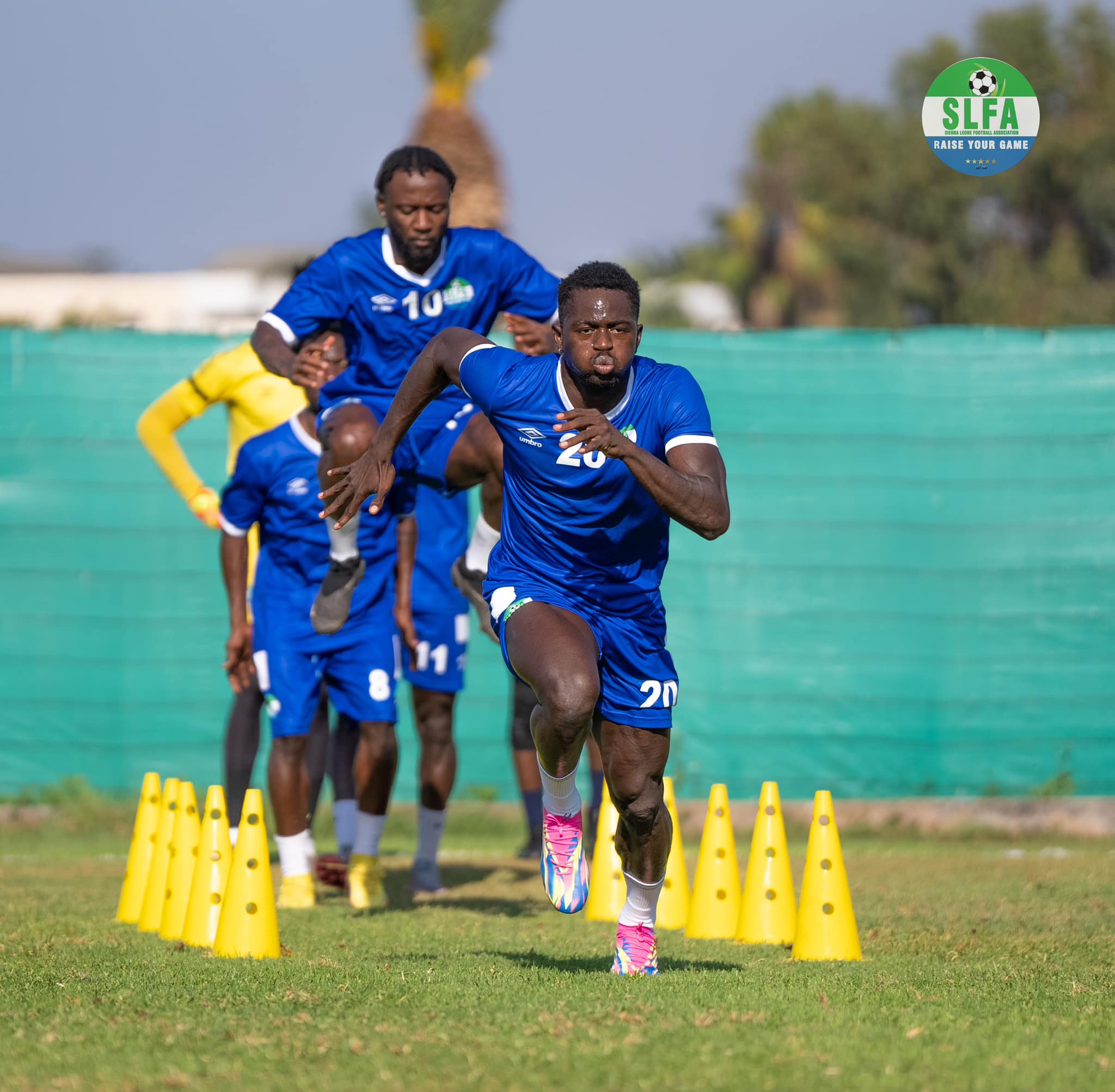 Alpha Bedor Conteh from Lokomotiv Plovdiv in the Bulgarian efbet Liga works on his pace