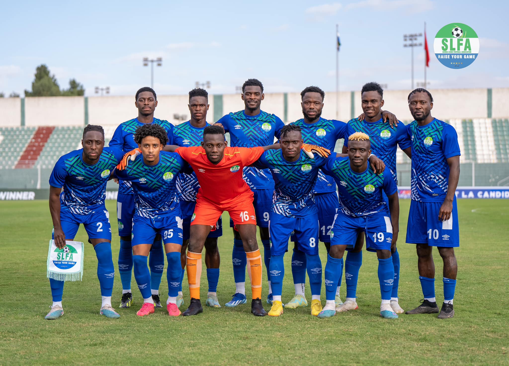 Sierra Leone starting Eleven against Benin at the Stade Khouribga in Casablanca, Morocco.