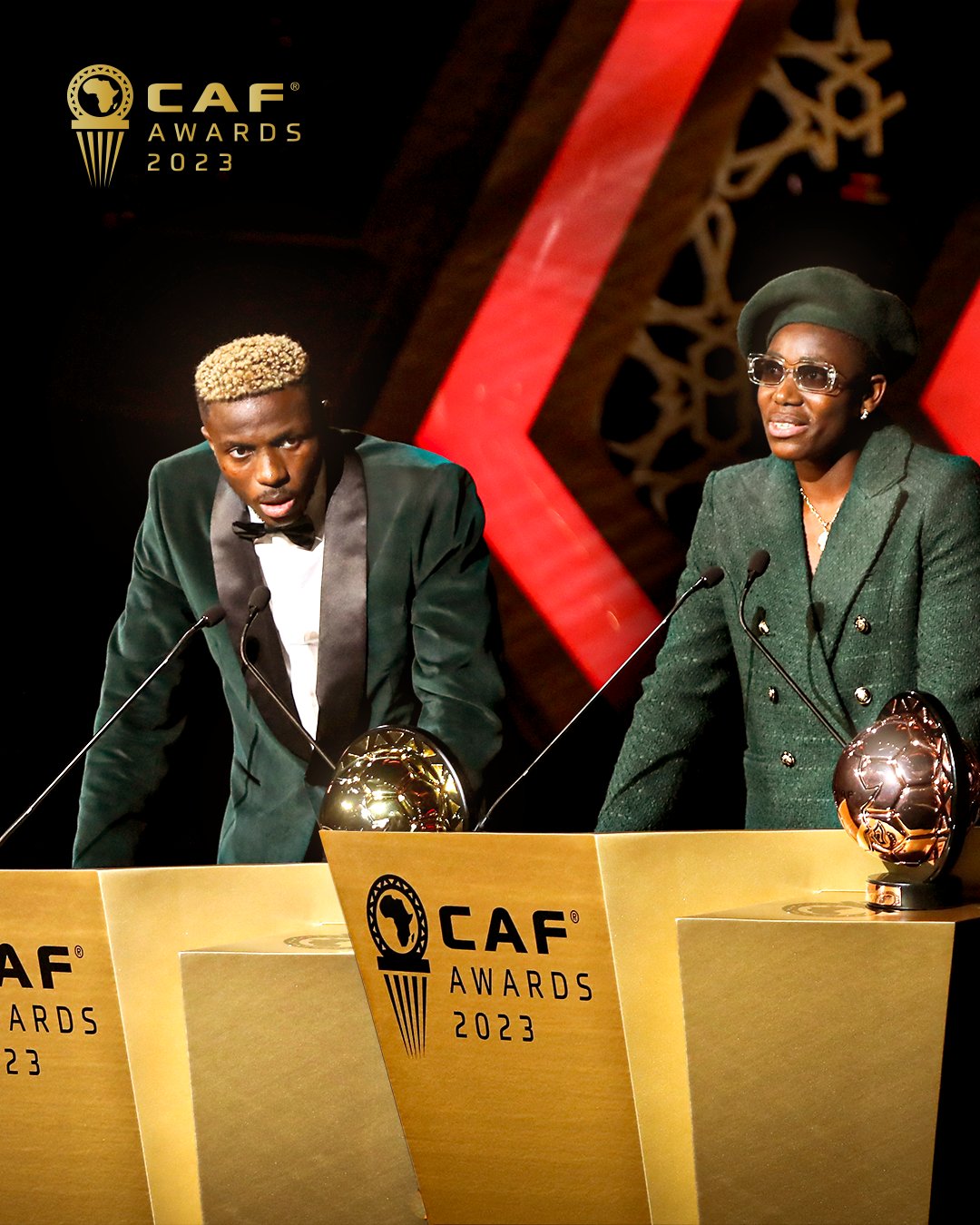 Nigeria’s Oshoala and Osimhen win African footballer of the year awards