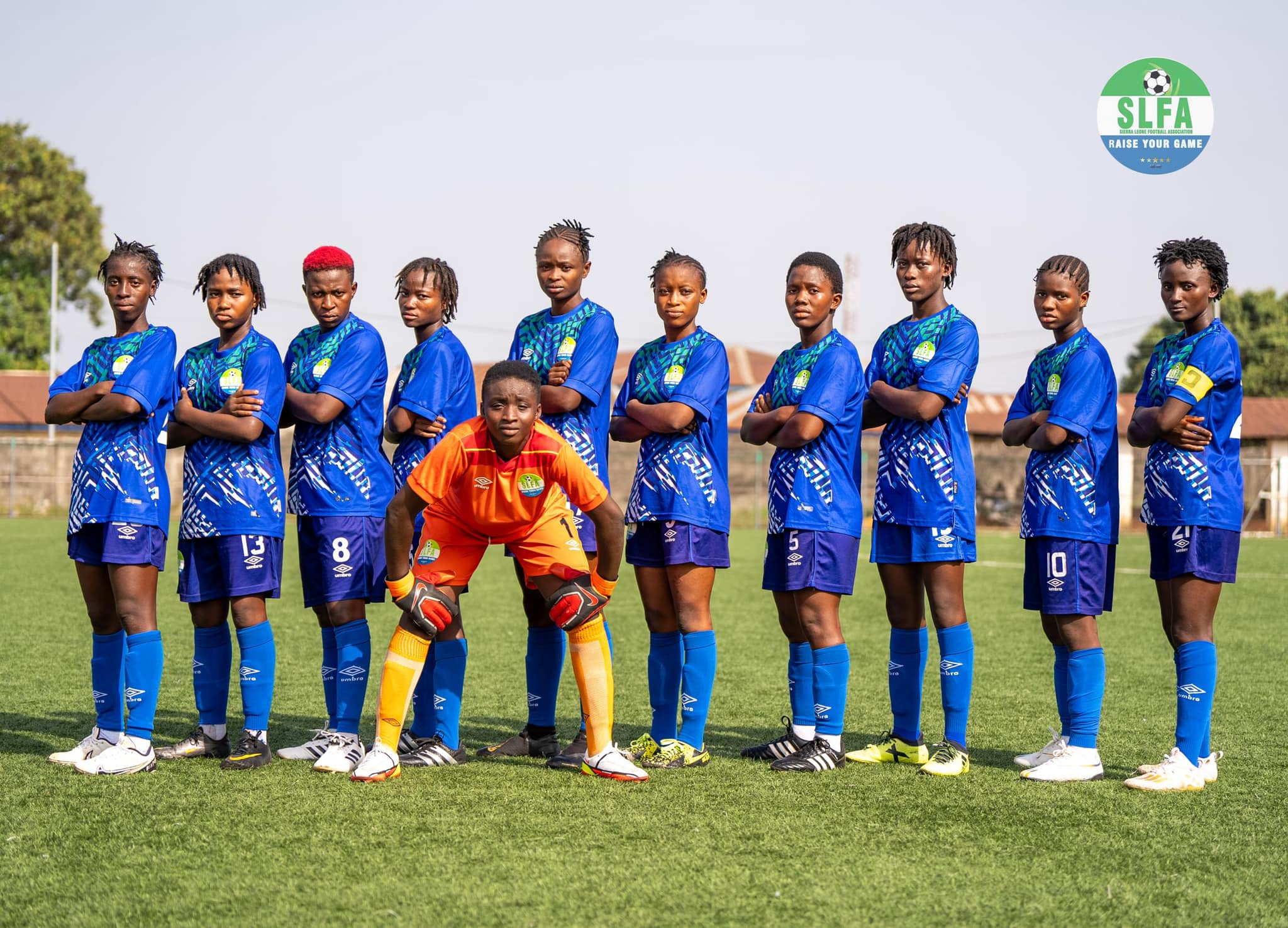 Half-time score update: Sierra Leone Senior Women's Team vs. Liberia U20 is  1-1 in the Women's Day Cup in Kenema. The first match was a