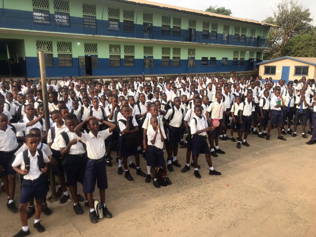 Musa Bangura, a 15-year-old student at St. Edward’s Secondary School, received a standing ovation from schoolmates after scoring the only goal for Old Edwardians in Kono against Diamond Stars.