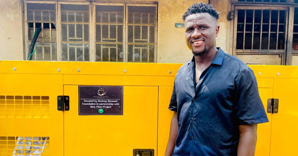 Rodney Strasser donates generator to help solve electricity issues