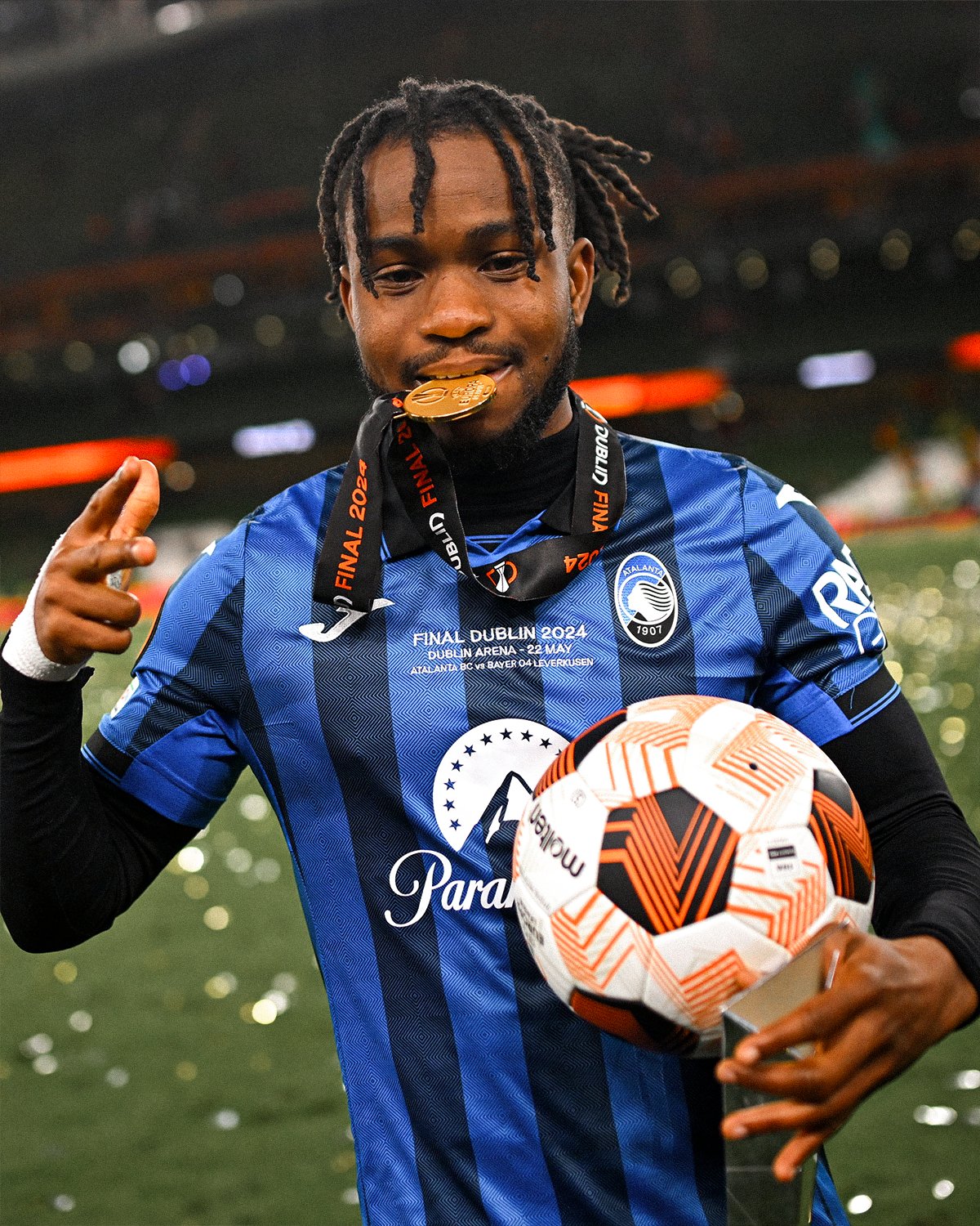 The Nigerian international became the first player to score a hat-trick in a Europa League final.