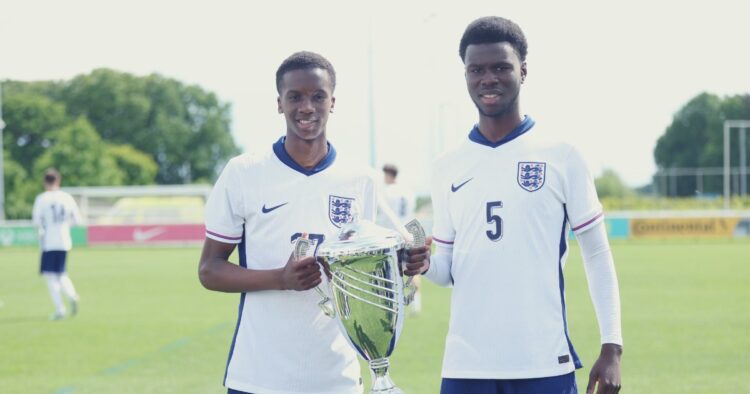 Amara Nallo features for England's U18 in the Tri-Nation win over Morocco.