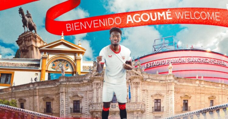 Sevilla FC has signed Cameroon-born French midfielder Lucien Agoumé from Inter Milan on a permanent transfer until 2028.