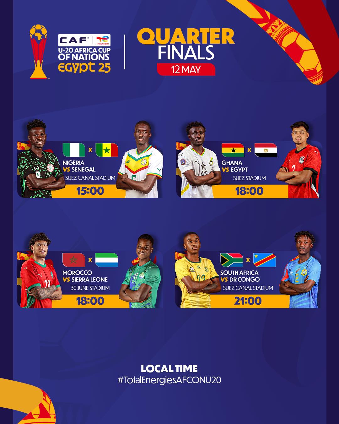 CAF TSG named U20 AFCON Group Stage top scorer Momoh Kamara in the Best XI