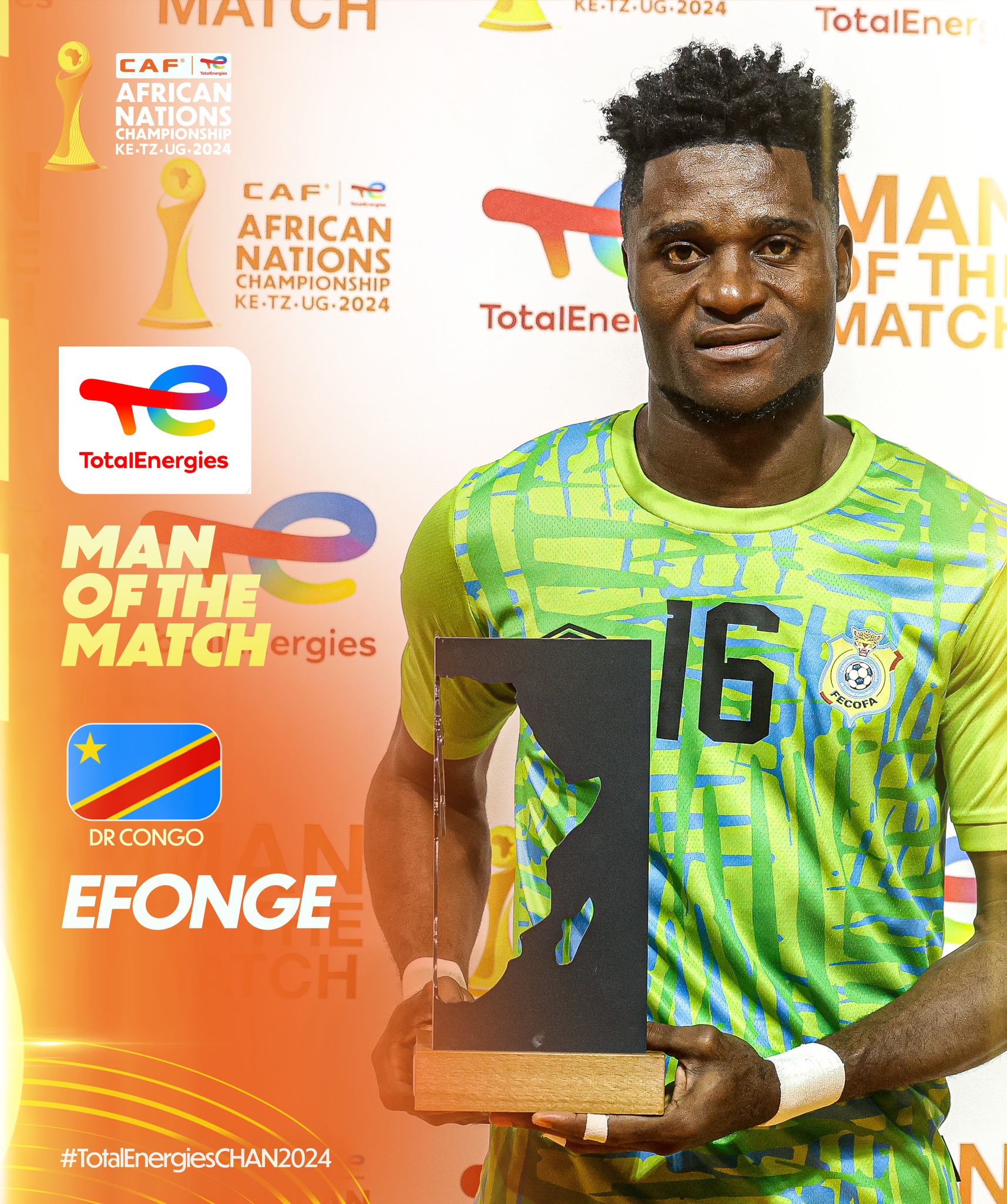 Nothing gets past him! Efonge earns the TotalEnergies Man of the Match after keeping a clean sheet