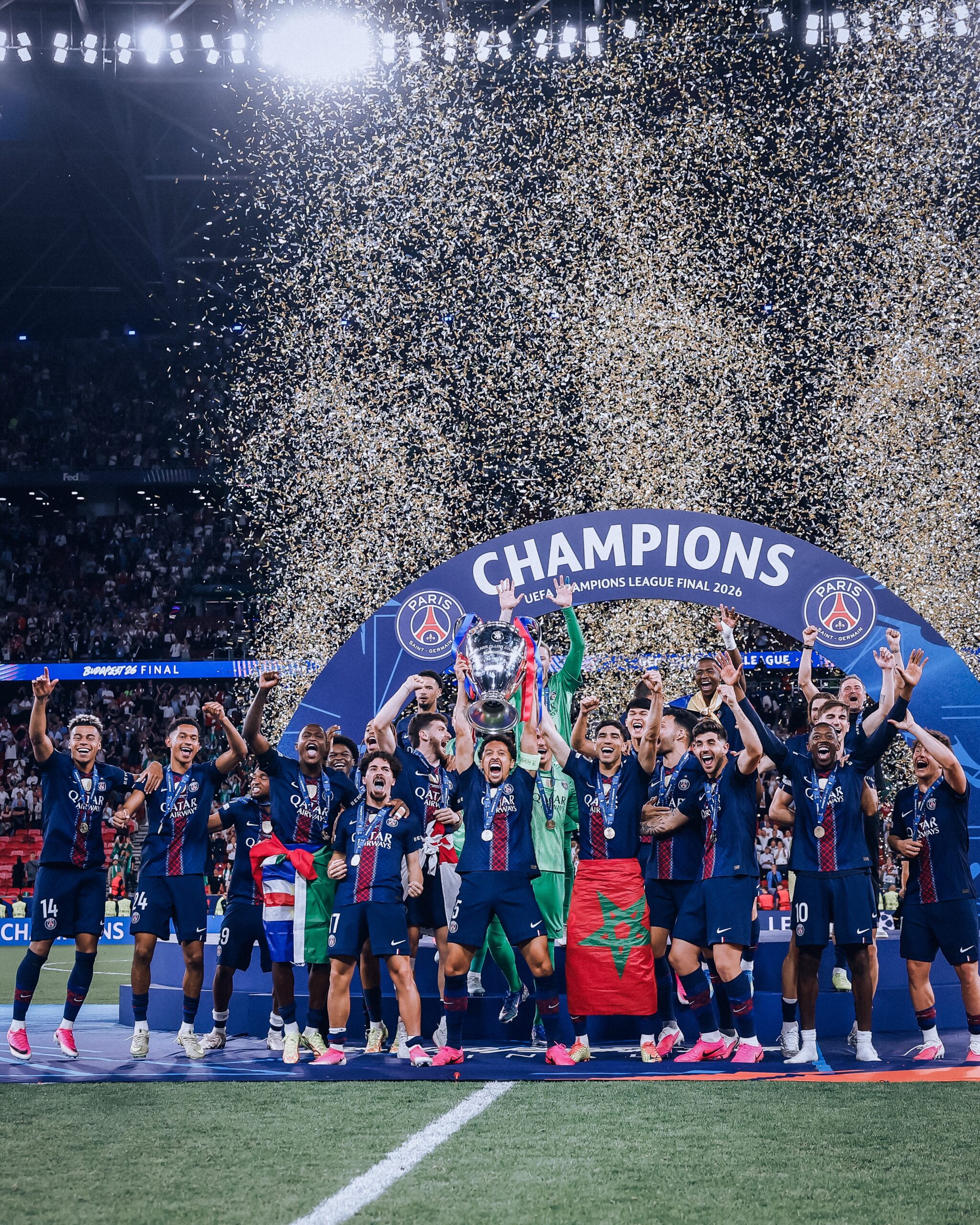 Paris Saint-Germain have become the second club to win back-to-back titles in the UEFA Champions League era, matching Real Madrid
