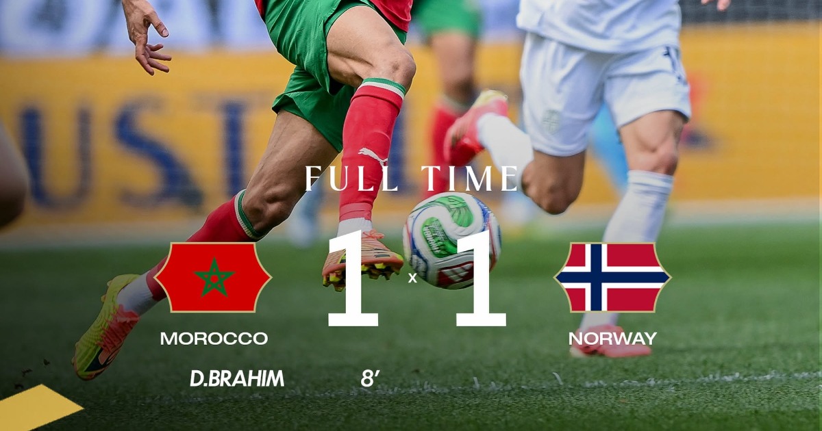 Morocco and Norway end in a tie ahead of the 2026 World Cup opener